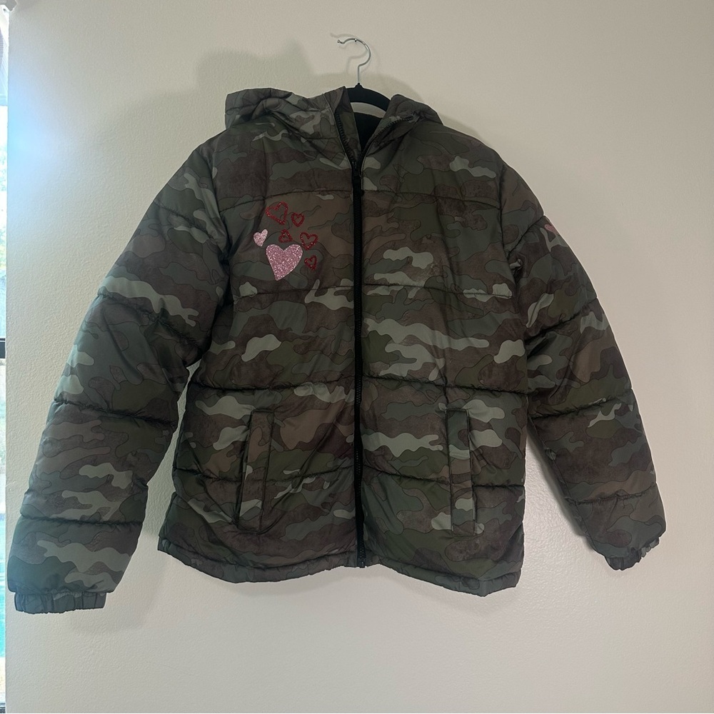 Swiss Tech 100 % Polyester Camouflage Puffer Jacket Girl / Teen Size XXL (18) - Picture 2 of 7